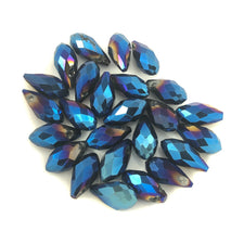 blue teardrop shaped beads