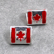 Canadian flag jewelry beads