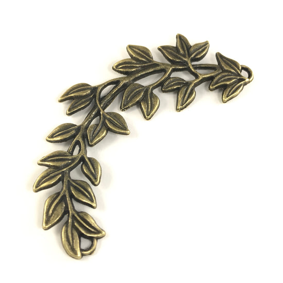 Extra Large Leafy Branch Connector Pendant Antique Bronze Colour, 87mm