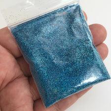 Blue Holographic Glitter, Loose Glitter Flakes - Minimum 9 Grams