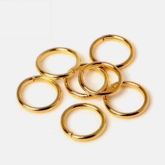 Gold Tone Open Jump Rings 12mm x 1.5 mm - 50 pack