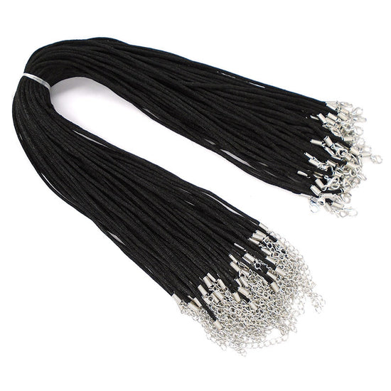 Black Satin Necklaces 22 Plus Extender - 5 pack – Easy Crafts