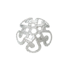 silver colour jewelry bead cap