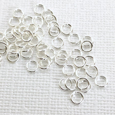 Pile of silver color jump rings