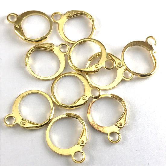 Gold colour round earring hoops