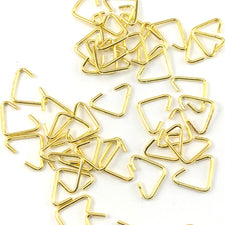 triangle shaped gold jump rings