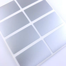 silver rectangle stickers