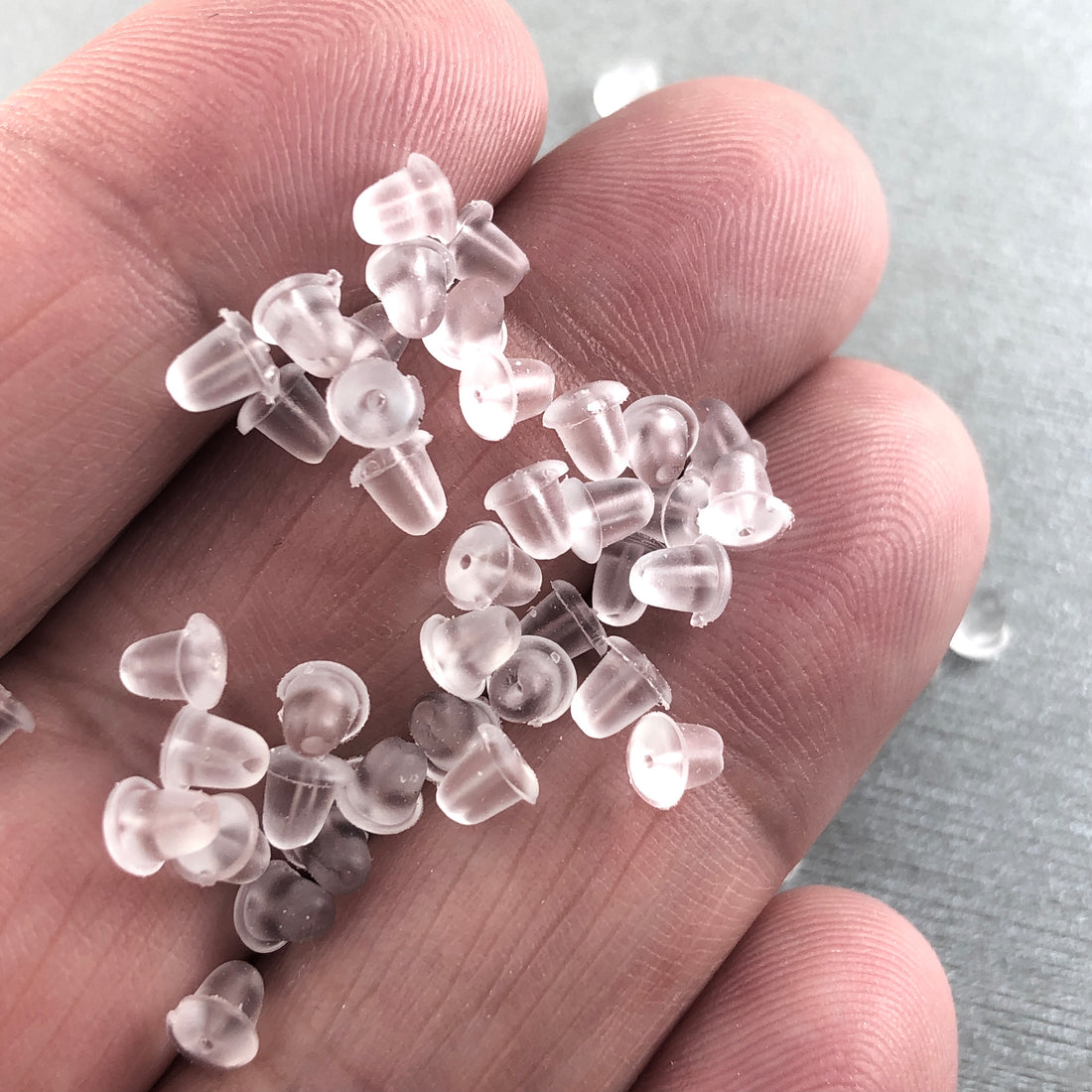 100, 500 or 1,000 BULK Clear Silicone Rubber Earring Backs, Wholesale  Stoppers, Earring Nuts Ships Immediately From USA CL416 