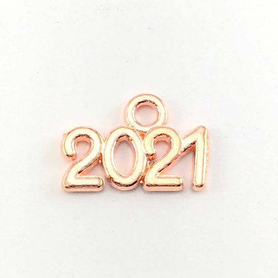 rose gold jewerly charm that is the numbers 2021