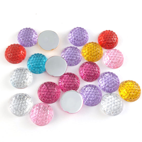 multi coloured round cabochons