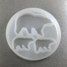 round silicone mold with bear shapes