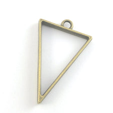 bronze triangle shaped open bezels