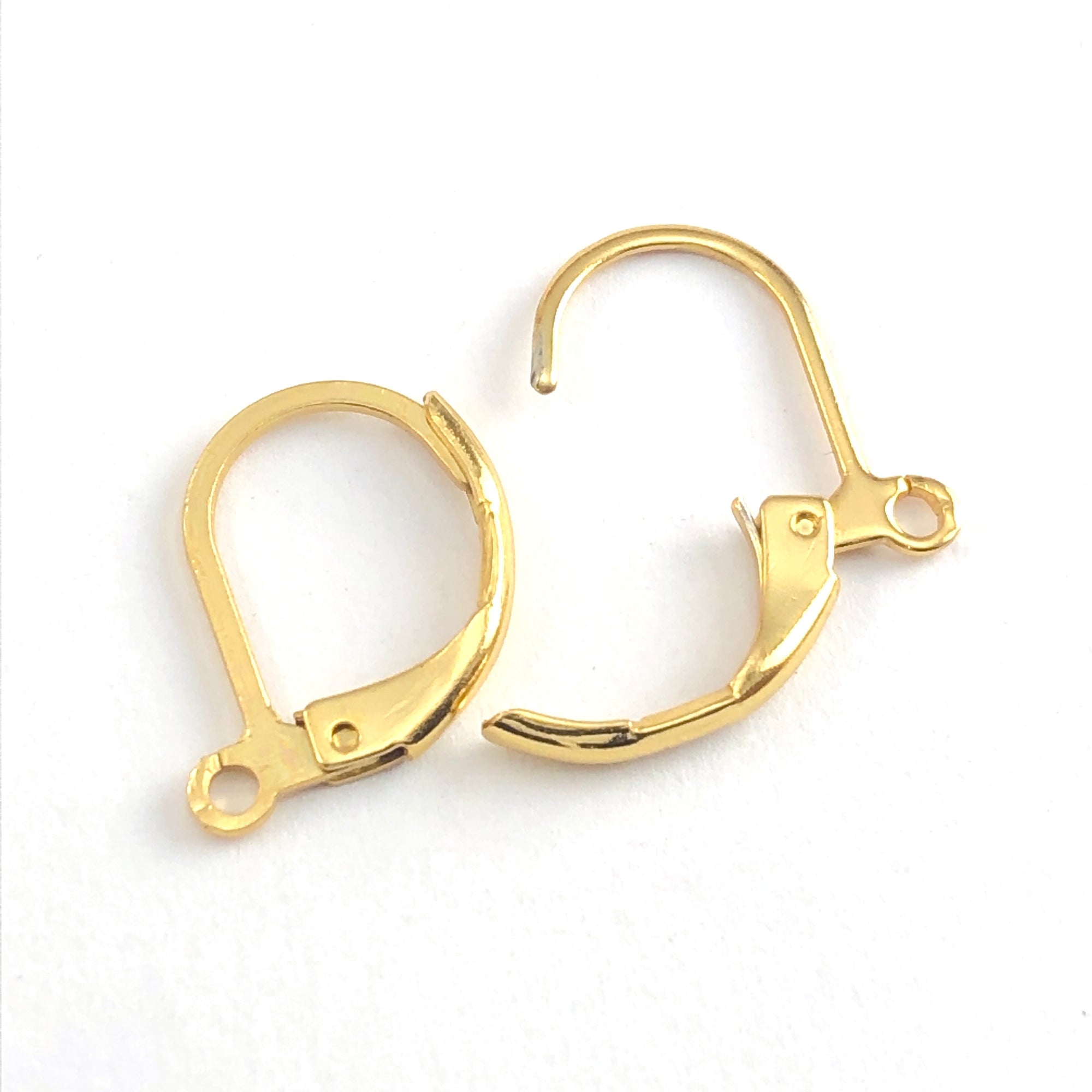 304 Stainless Steel Earring Hoop Leverback With Loop Findings