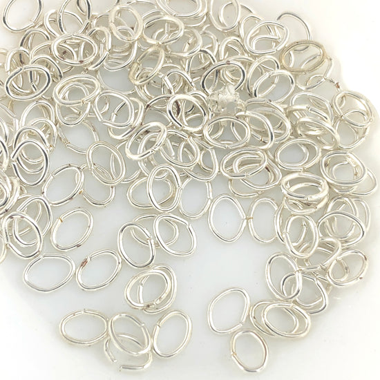 oval silver jump rings