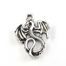 silver colour dragon shaped jewery pendant