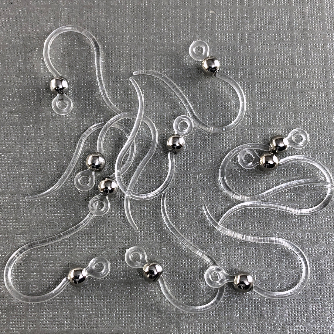 Plastic Hypoallergenic Earring Hooks with Stainless Steel Bead