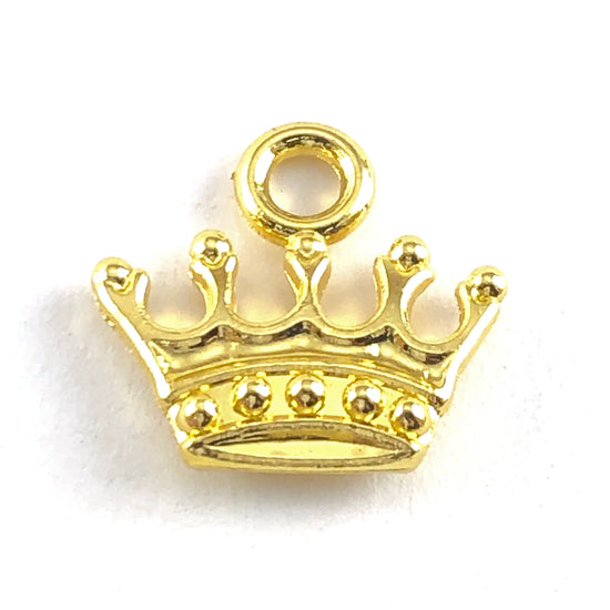 gold colour jewelry pendant charm shaped like a crown