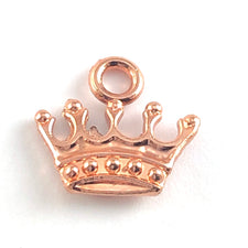 rose gold coloured jewelry pendant charm shaped like a crown