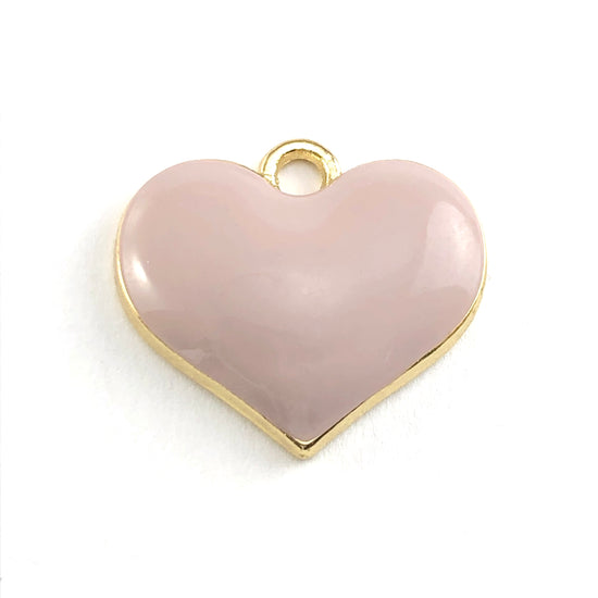 heart shaped purple and gold jewelry pendant