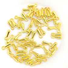 gold colour drop shaped jewelry charms