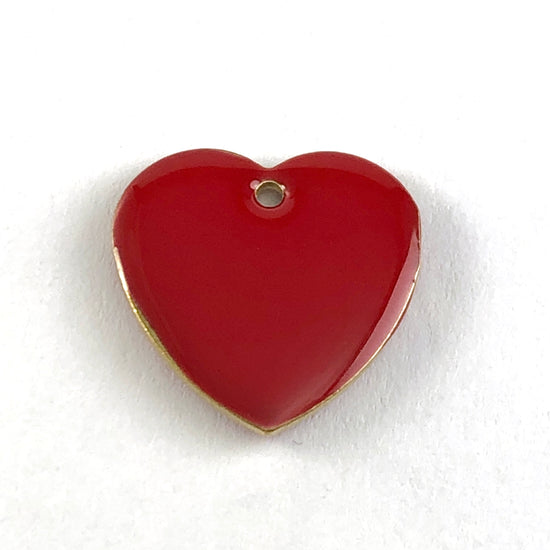 red heart shaped jewrelry pendant charm