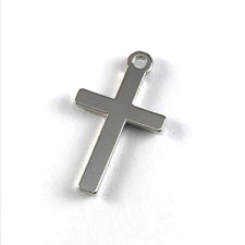 cross shaped silver jewelry pendant charm