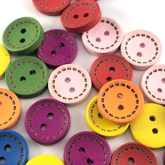 round buttons of muti colours