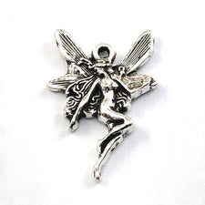 antique silver colour fairy shaped jewelry charms