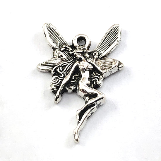 antique silver colour fairy shaped jewelry charms