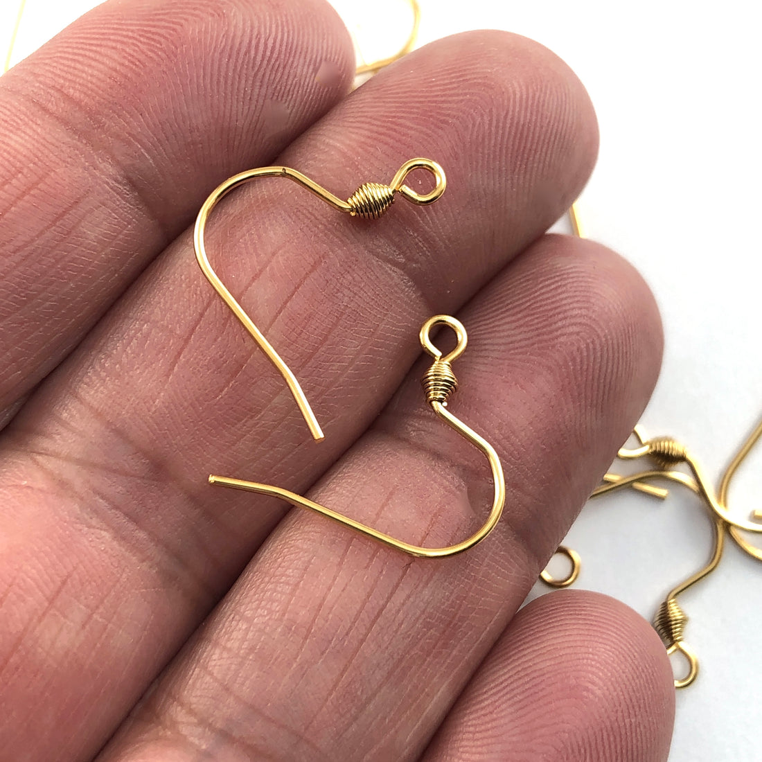 Stainless Steel Earring Hooks, Gold Colour 18mm - 20 Pack – Easy