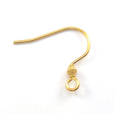 Stainless Steel Earring Hooks, Gold Colour 18mm - 20 Pack