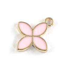 pink and gold colour flower shaped jewerly charm