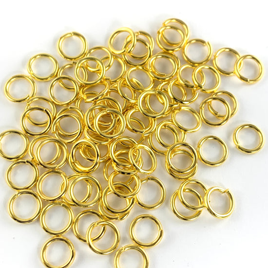round gold colour open jump rings
