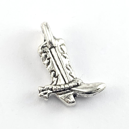 silver colour cowboy boot shaped jewerly charms