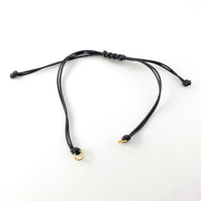 black cord bracelet