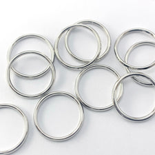 round silver metal closed jump rings