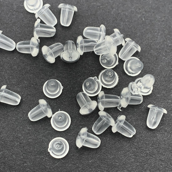 Plastic Earring Back Stoppers, Ear nuts, Jewerly Findings, 6mm - 1000 Pack