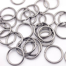 round stainless steel colour open jump rings