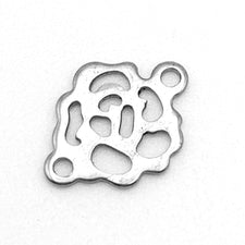 flower shaped stainless steel colour connector charms