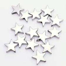 silver star shaped jewelry beads