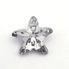 star shaped clear glass jewelry charm