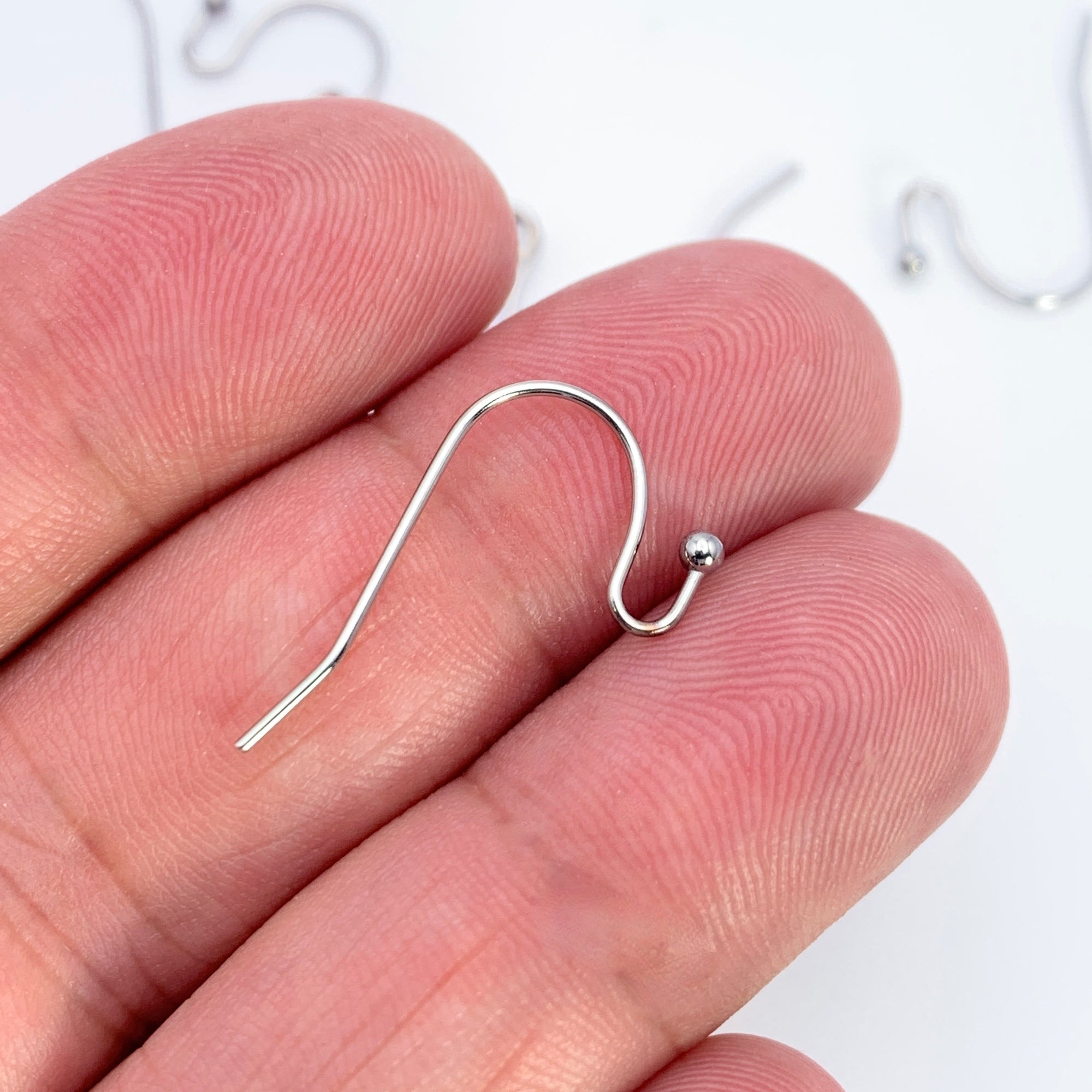 100pcs 304 Stainless Steel Leverback Earwires - 15mm Hoop Earring Findings