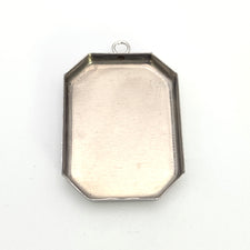 silver colour octagon shaped cabochon tray