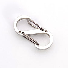 silver oval clasp with double push gate snaps