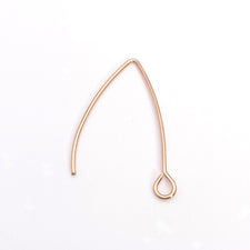 marquise shaped rose gold earring hooks