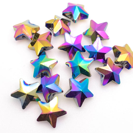 rainbow colour star shaped jewerly beads