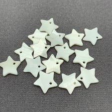 Natural Seashell Star Charms, 11mm - 15 Pack