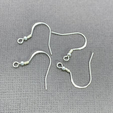 light silver earring hooks with s925 stamped on them