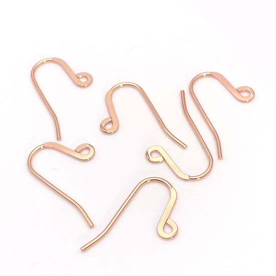 Rose gold colour french style earring hooks