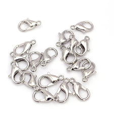 Silver colour lobster claw clasps